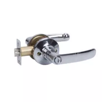 Ручкa-защелка фалевая с замком, хром