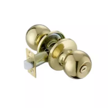 Ручка-защелка круглая, полированная латунь