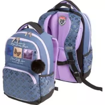 Рюкзак школьный deVENTE Fit26 Fashion, 39x26.5x15.5 см, 18 л, 2 отделения на молнии