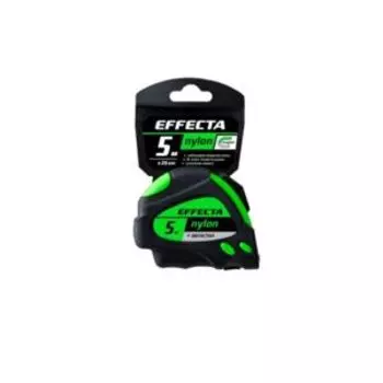 Рулетка с магнитом и автостопом EFFECTA Nylon, 5м, 25мм, лента нейлон