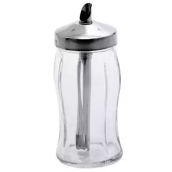 Сахарница с дозатором Black&White, 240 мл, стекло/ металл