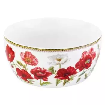 Салатник Elan Gallery Маки, 14 см, 600 мл, фарфор