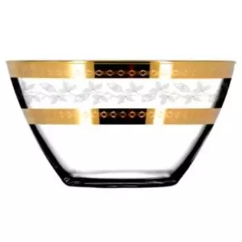 Салатник Лоза с узором, 19 см, стекло