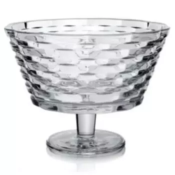 Салатник на ножке Rattan, 22 см, стекло