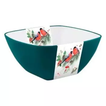 Салатник Снегири, 2 л, пластик