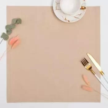 Салфетка декоративная Этель, 40х40 см, саржа, хлопок, бежевый