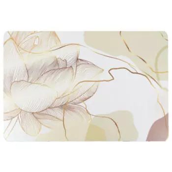 Салфетка сервировочная Nouvelle Home Floristry, 43х28 см, цветок золотые линии, полипропилен