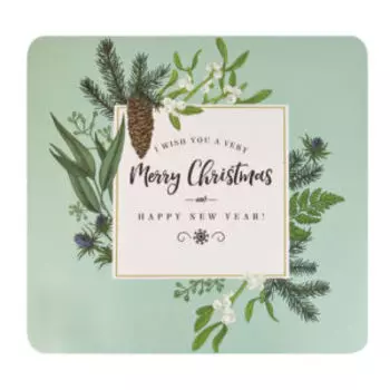 Салфетка сервировочная Nouvelle Home Новый год, 30х28 см, Merry Christmas, полипропилен