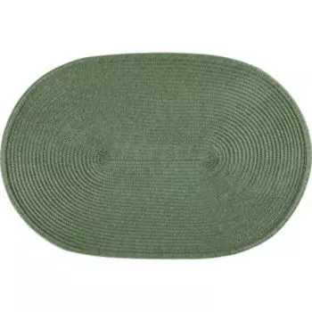 Салфетка сервировочная Овал плетеная, 30х45 см, зеленый