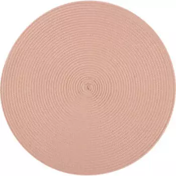 Салфетка сервировочная плетеная, 38 см, розовый