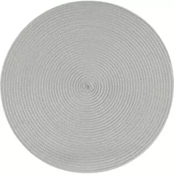 Салфетка сервировочная плетеная, 38 см, серебро