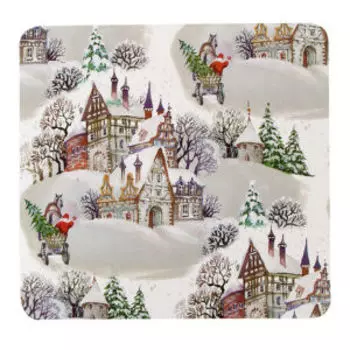 Салфетка сервировочная Зимний город, 30х28 см