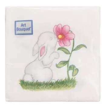 Салфетки бумажные Art Bouguet Милый зайчик, 2-сл, 20х20 см, 30 шт