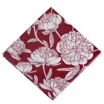 Салфетки бумажные Art Bouguet Венеция бордовый, 3-сл, 33 см, 20 шт