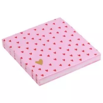 Салфетки бумажные Сердечки на Розовом АртБукет, 33 х 33 см, 3-сл, 20 шт