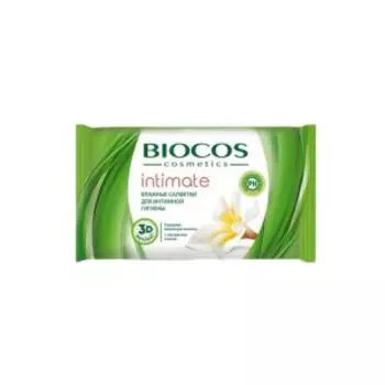 салфетки влажные BIOCOS для интимной гигиены, 15шт
