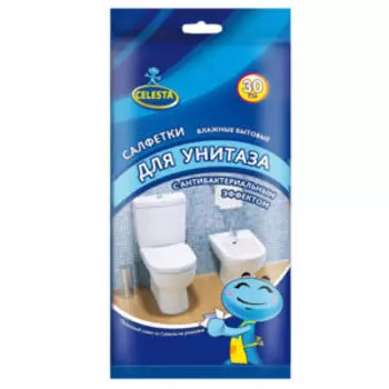 Салфетки влажные Celesta для унитаза, 30шт