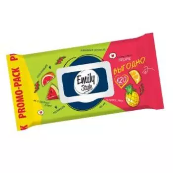 Салфетки влажные Emily Style Tropic, 120 шт, с клапаном