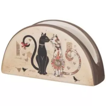 Салфетница Agness Парижские коты, 13.5х4х7 см, керамика