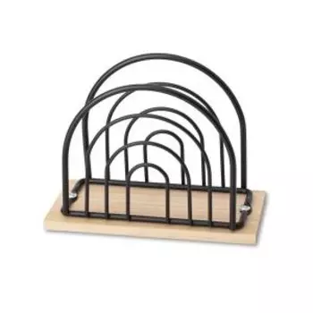 Салфетница Blackby, 13х9.5х5 см, нерж. сталь/дерево