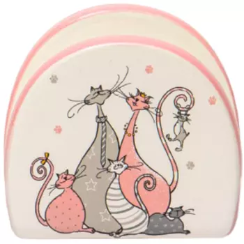 Салфетница Кошки, 10 см, керамика