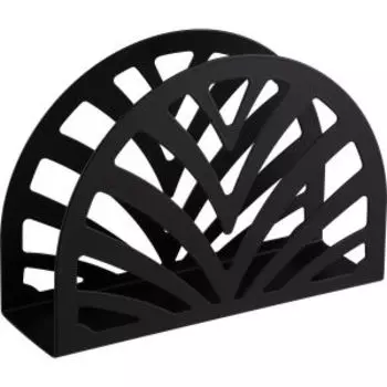 Салфетница Mallony Domestico, 13х4х9 см, металл, черный