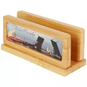 Салфетница Санкт-Петербург, 6х6х12 см, дерево