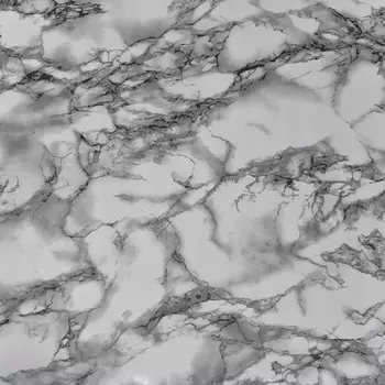 Самоклеящаяся плёнка Deluxe, рулон, 0,45х2 м, бело-черный мрамор