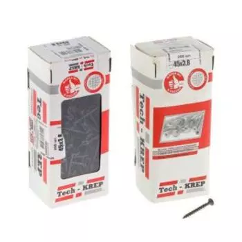 Саморез гипсокартон-дерево Tech Krep, 3,8х45 мм, 200 шт