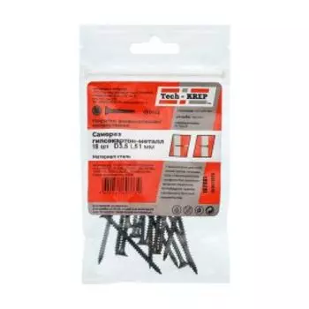Саморез гипсокартон-металл Tech Krep, 3,5х51 мм, 18 шт
