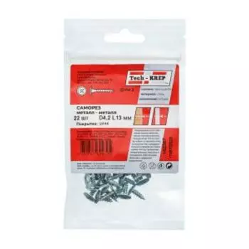 Саморез металл-металл TECH-KREP, 4,2х13мм, 22шт