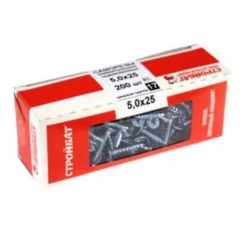 Саморез универсальный оцинкованный СТРОЙБАТ, 5х25мм, 200шт