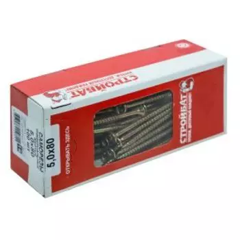 Саморез универсальный оцинкованный СТРОЙБАТ, 5х80мм, 100шт