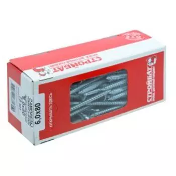 Саморез универсальный оцинкованный СТРОЙБАТ, 6х80мм, 75шт