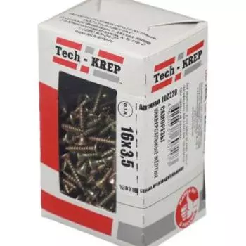 Саморез универсальный, потайная головка, TECH-KREP, 3,5х16, 200шт