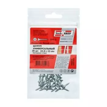 Саморез универсальный Tech-Krep, потайная головка, 3,5х12 мм, 35 шт