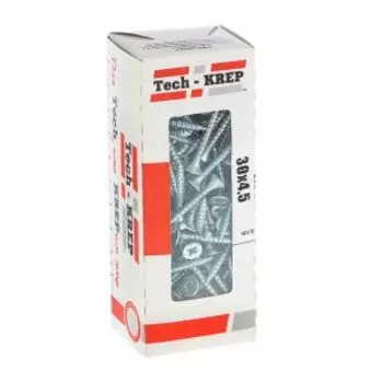 Саморез универсальный TECH-KREP, 4,5х30мм, оцинкованный, потайная головка, 200шт