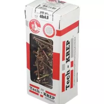 Саморез универсальный TECH-KREP, потайная головка, 4х40мм, 200шт