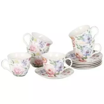 Сервиз чайный Lavenir, 12 предметов, 220 мл, фарфор