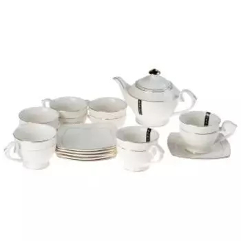 Сервиз чайный Снежная Королева, 6 персон, 13 предметов, керамика