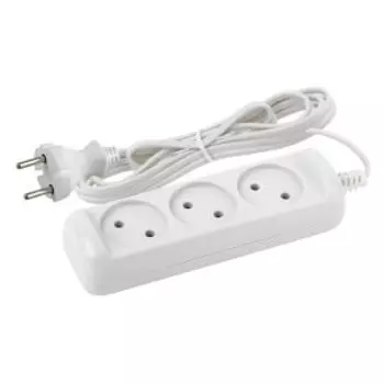 Сетевой фильтр ЭРА без заземления, 3 розетки, 1.5 м