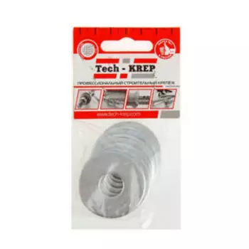 Шайба DIN 9021 кузовная, М 14мм, 8шт, оцинкованная, TECH-KREP