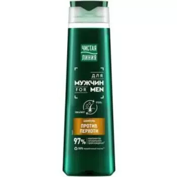 Шампунь для волос Чистая линия, мужской, 400 мл, от перхоти с эвкалиптом и углем
