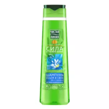Шампунь для волос Чистая Линия объем и сила для тонких и ослабленных волос, 400 мл