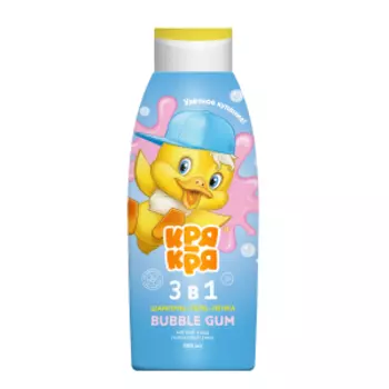Шампунь-гель-пенка 3в1 для купания Кря-кря Бабл Гам, 500 мл