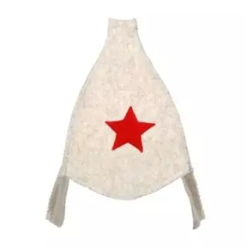 Шапка для бани и сауны Банные штучки Буденовка, войлок, белая