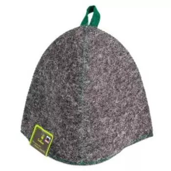 Шапка для сауны ГЛАВБАНЯ, сукно, серая