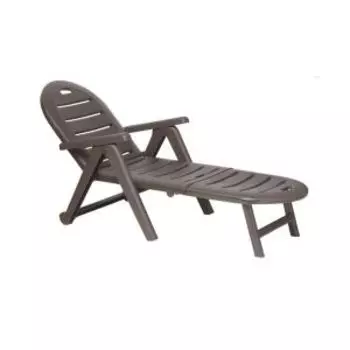 Шезлонг складной Shaf Caiman, пластик, коричневый