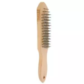 Щетка 5-рядная БИБЕР, стальная, деревянная ручка