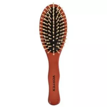 Щетка для волос массажная Vortex, 22,5 х 6 х 3,5см, овал, с деревянными зубчиками